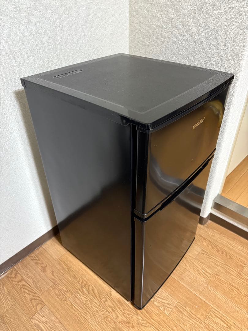 【えーぱんだ】COMFEE' 冷蔵庫 90L 2ドア 黒