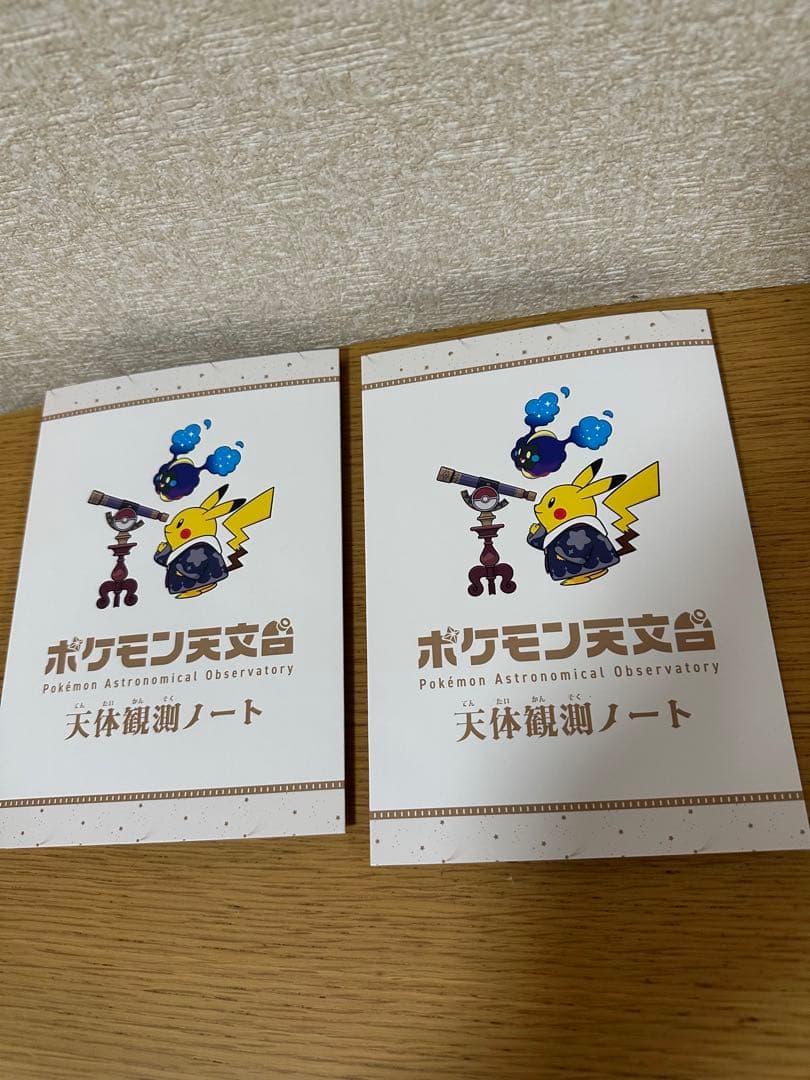 2体セット　ポケモン天文台　ピカチュウ ぬいぐるみ　観測ノート付