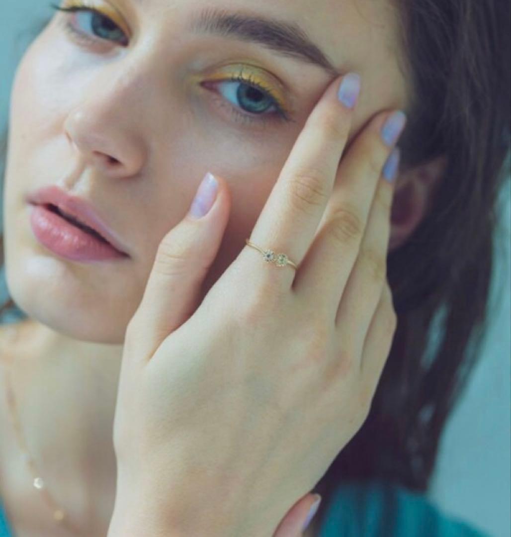 【ete】美品　K10 デイジー フラワーリング　11号