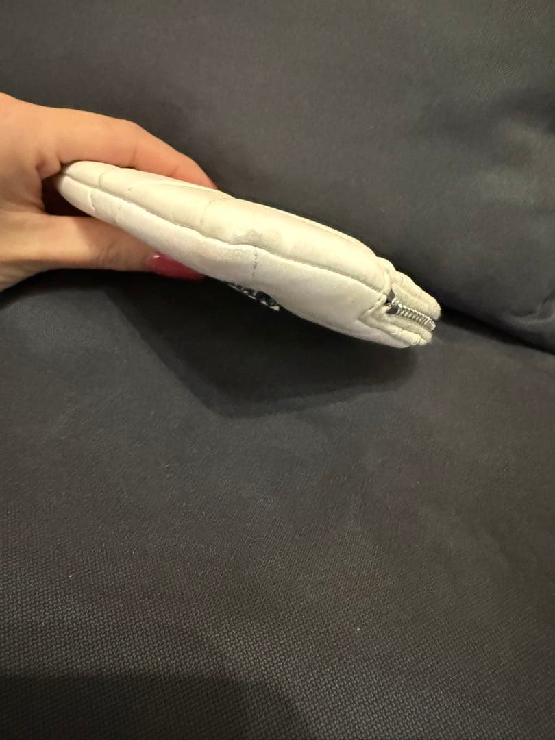 CHANEL シャネル マトラッセ ホワイト ジップパース ラムスキン