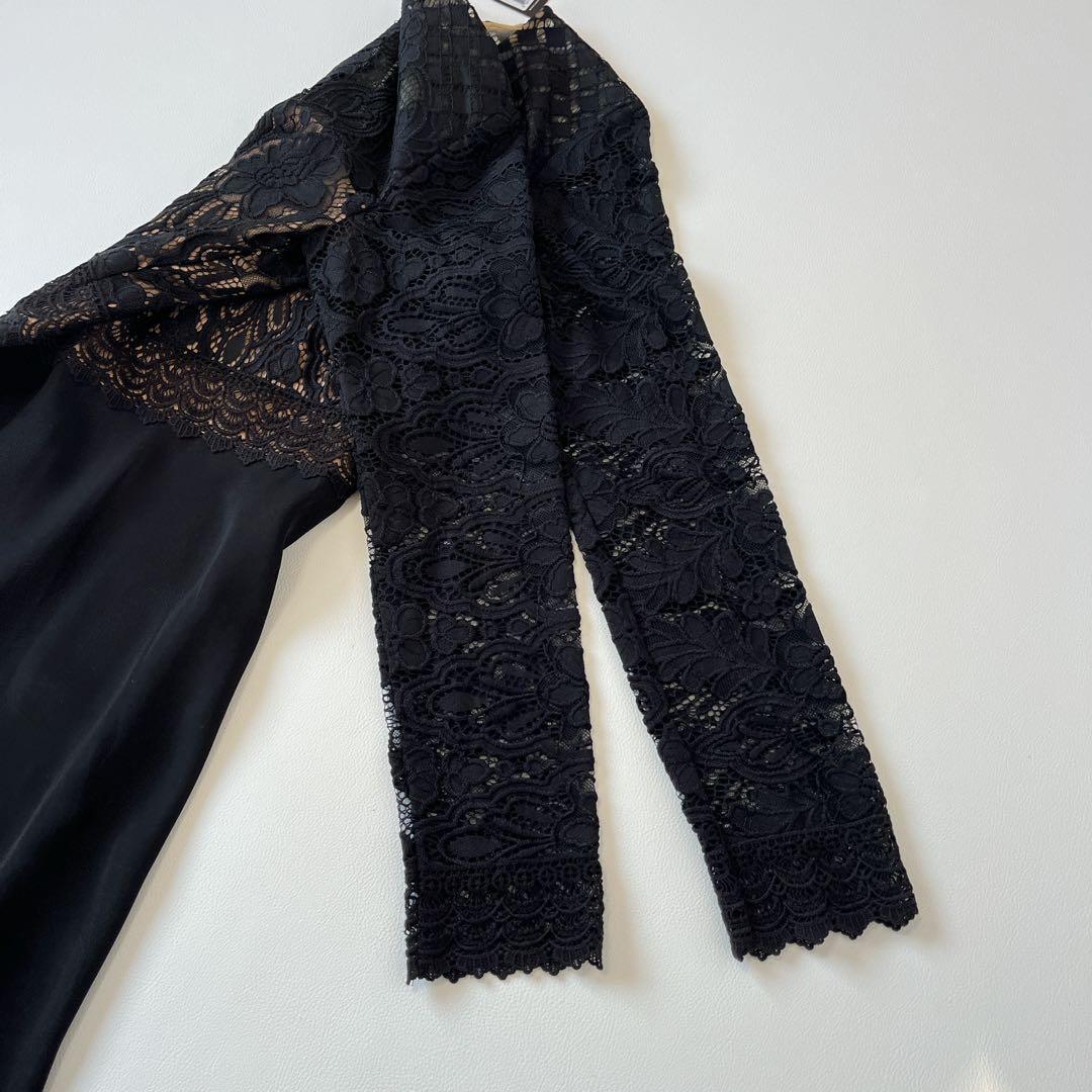 未使用✨ タダシショージ Lace & Crepe Gownドレス 黒