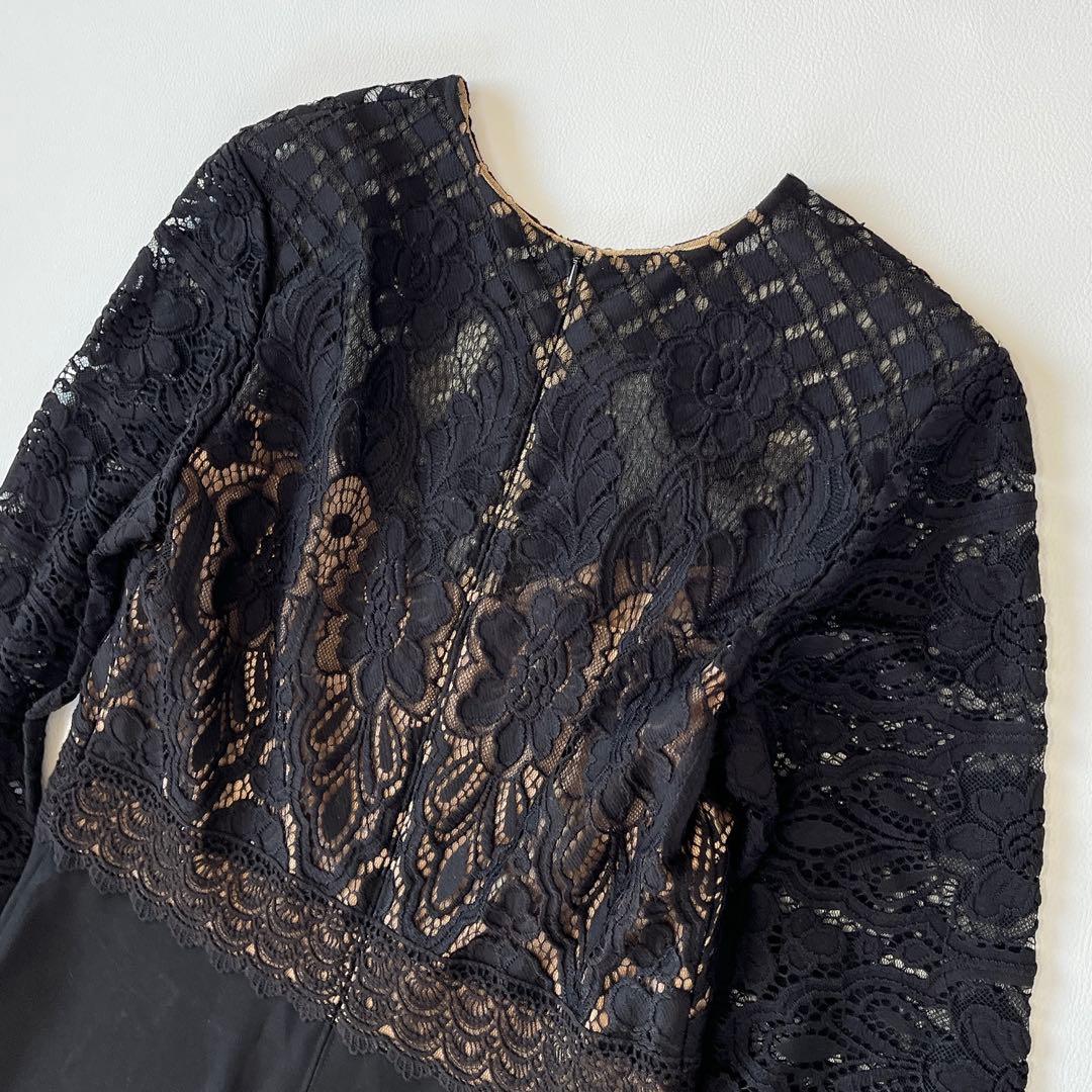 未使用✨ タダシショージ Lace & Crepe Gownドレス 黒