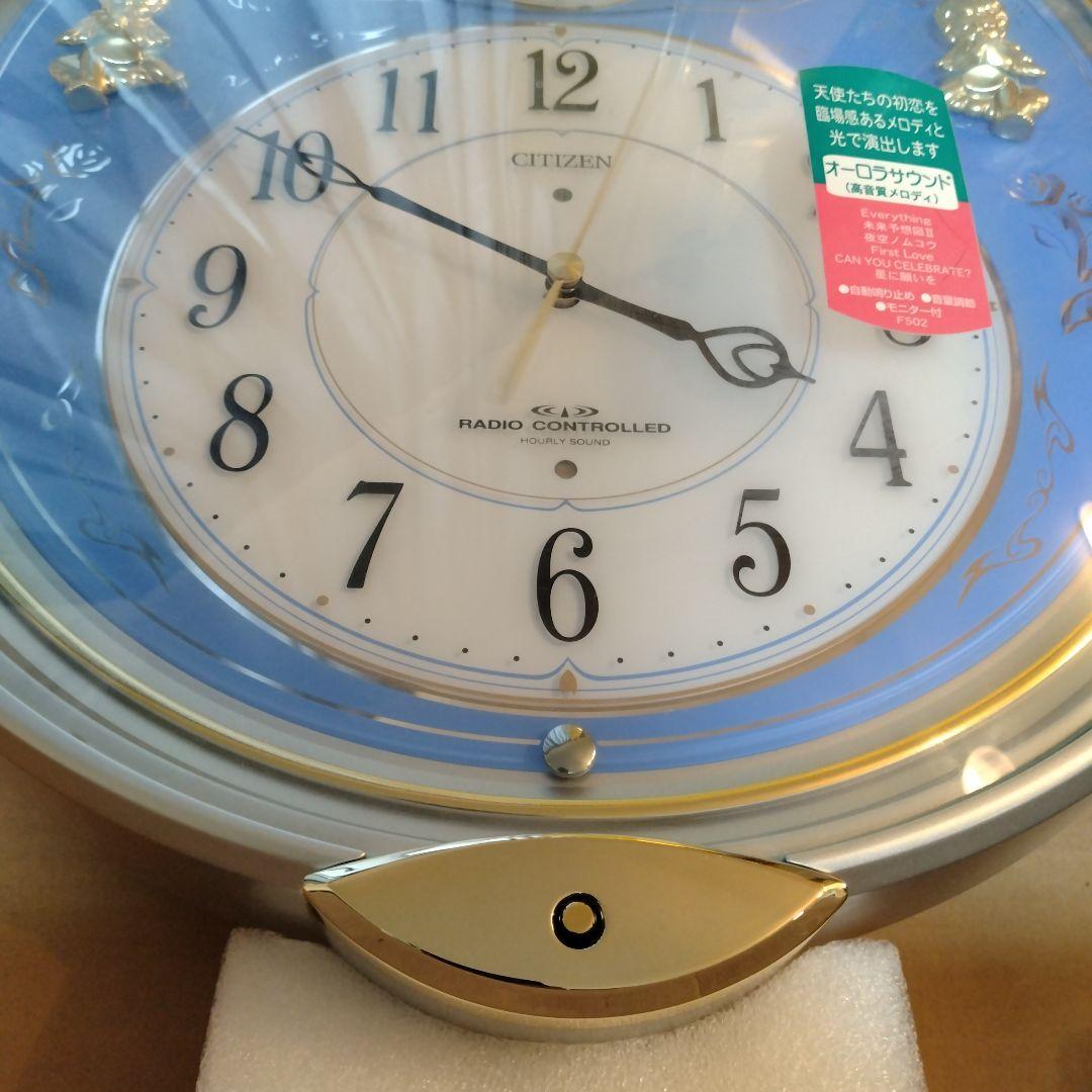 ✨️未使用級✨️ シチズン エンジェルキス 電波掛け時計 6曲入り 4MN404