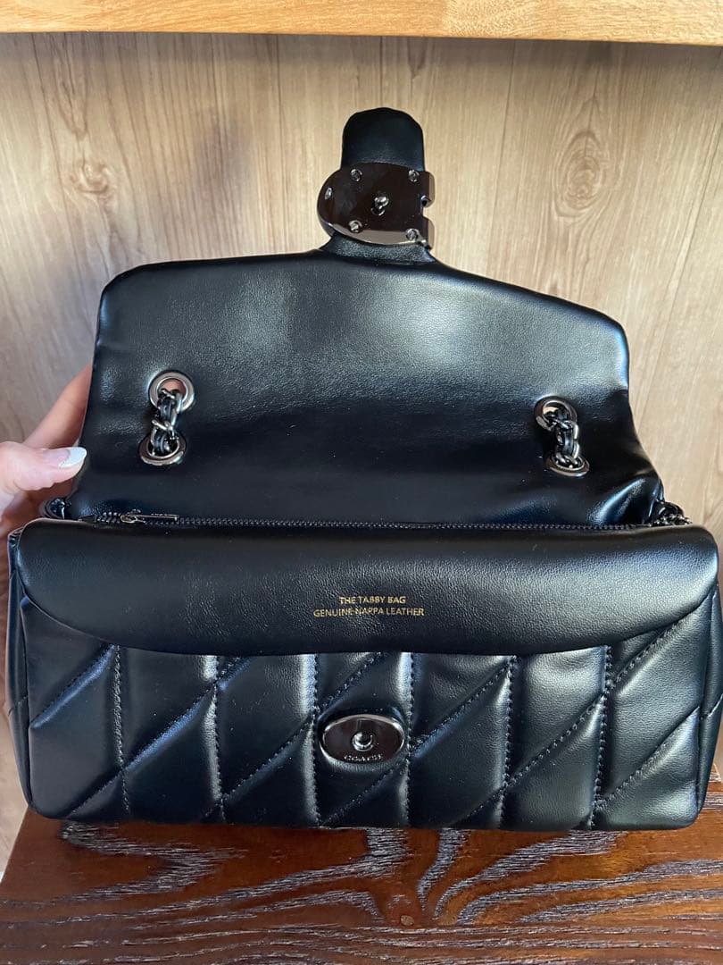 coach コーチタビーショルダー バッグ26 ブラック CP150