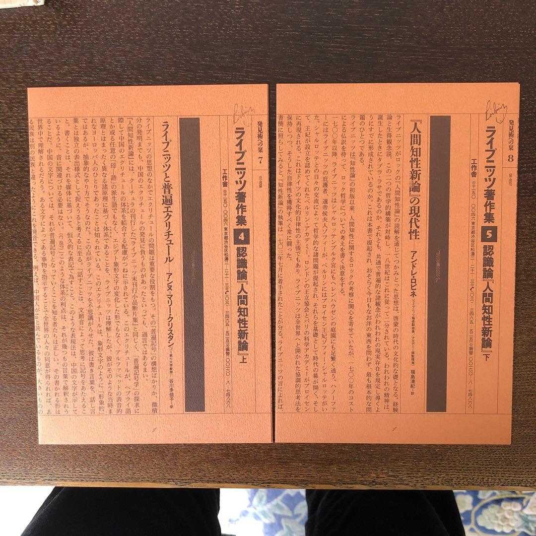 ライプニッツ著作集4、5 認識論　人間知性新論　上・下