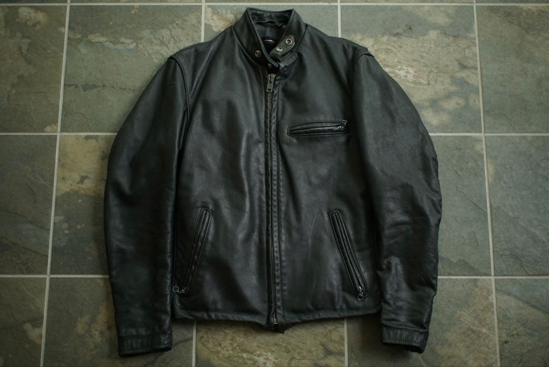 Schott 641 ボアライナー付 シングル ライダースジャケット 36