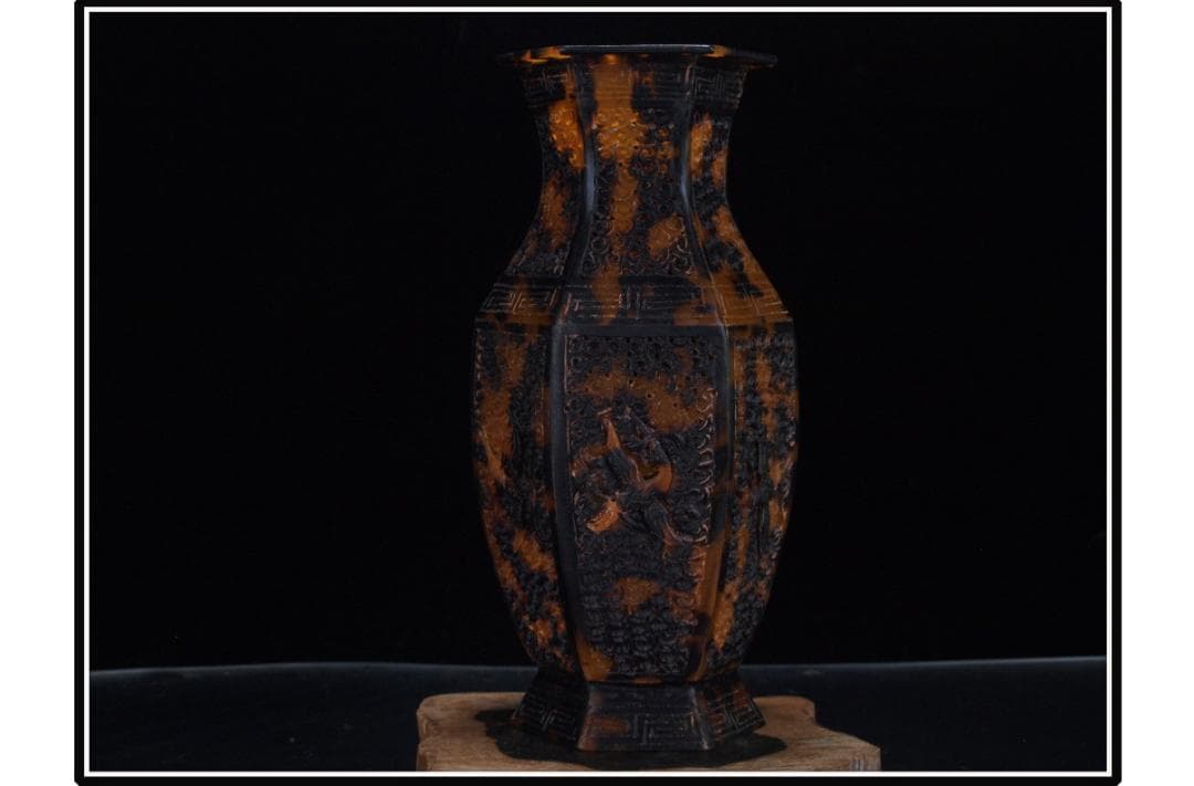 民間仕入れ品　中国清時代の鼈甲瓶 貴重品　激安骨董品 DE1438B18-4