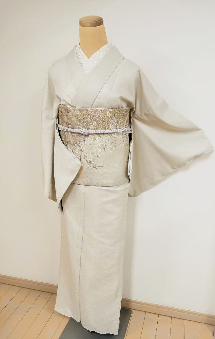 洗える色無地　花唐草地紋　Lサイズ