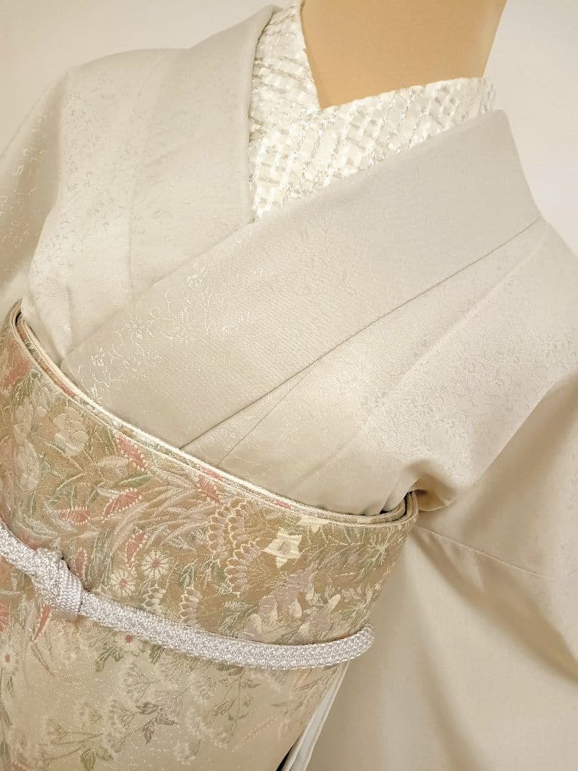 洗える色無地　花唐草地紋　Lサイズ