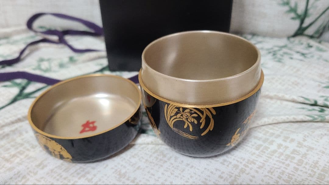 茶道具　棗　一瓢斉　二重箱