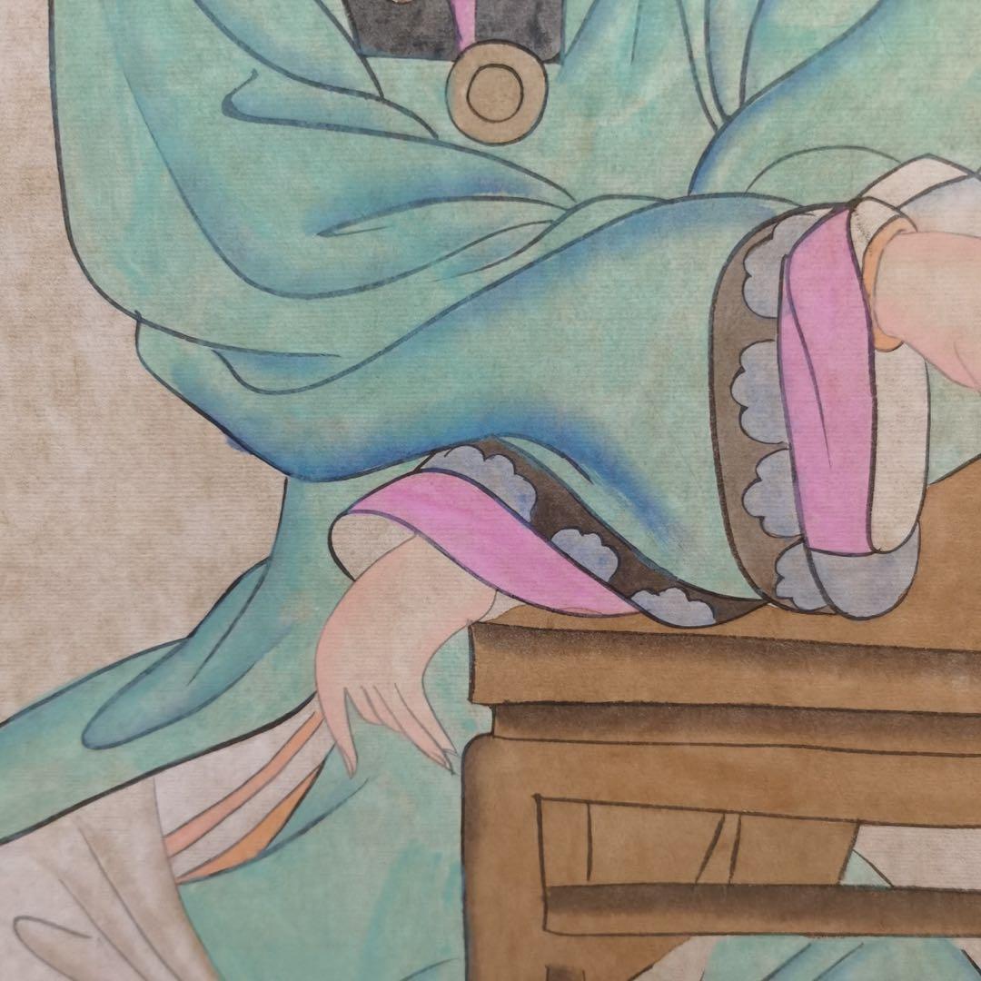 張大千 仕女図 掛け軸 中堂 手描き 中国美術 絵画 書画 人物画 インテリア