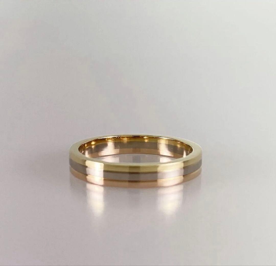 カルティエ　Cartier スリーカラーゴールドリング 56 16号 美品