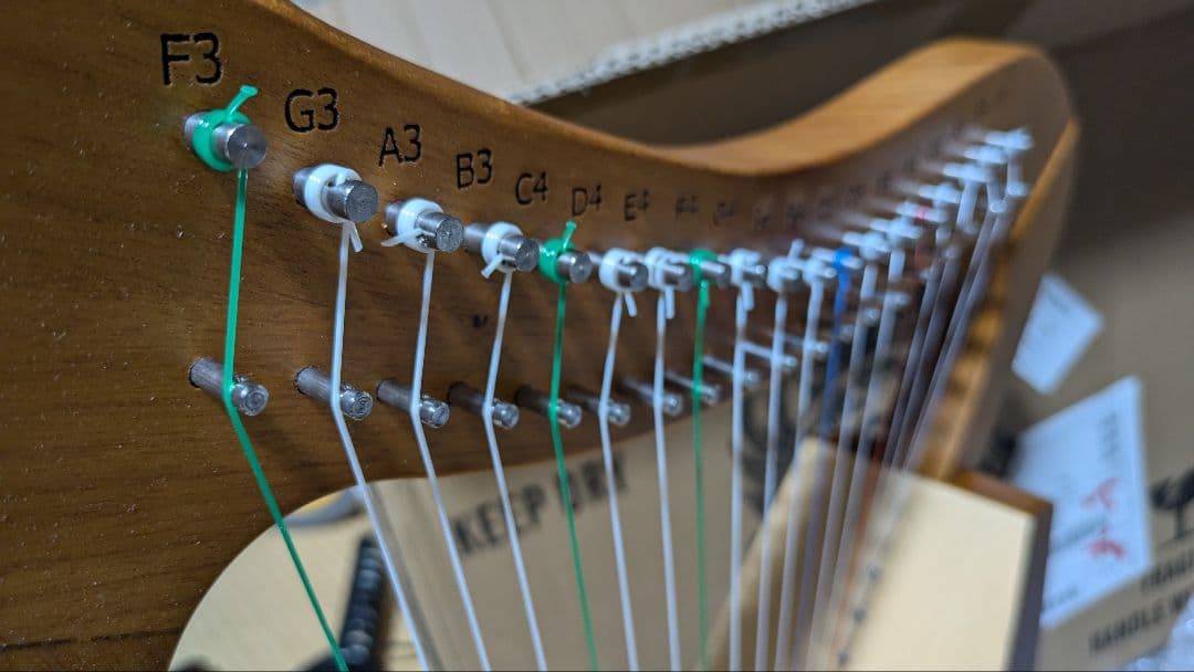 【値下げ】19弦ハープ 木製 弦楽器 インテリア 撮影小道具