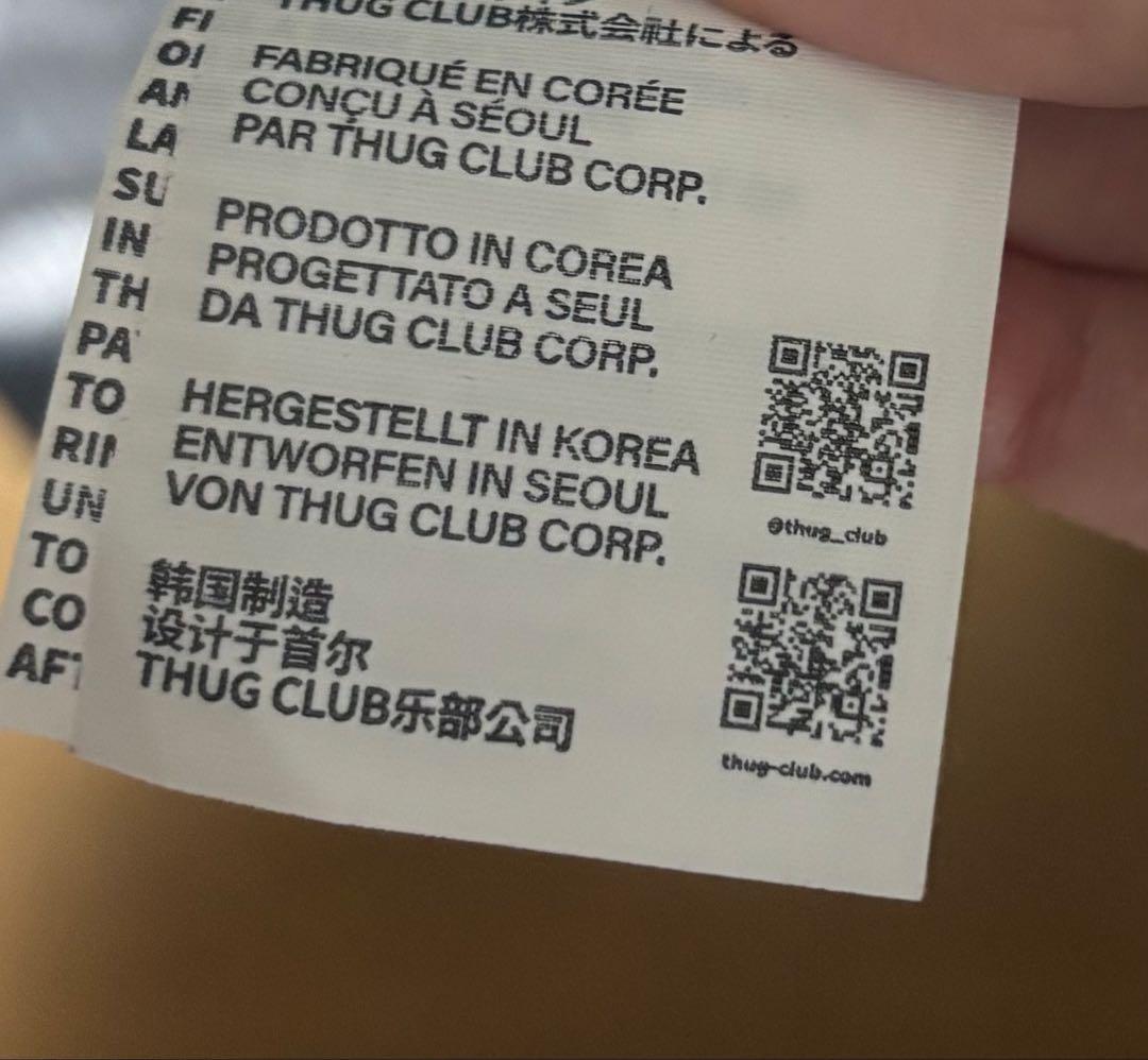 Thug Club サグクラブ　ロングTシャツ　ブラック