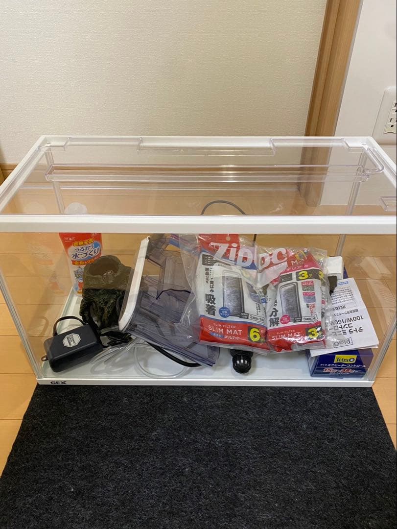 GEXジェックススリム水槽500セット 　付属品　テトラ等
