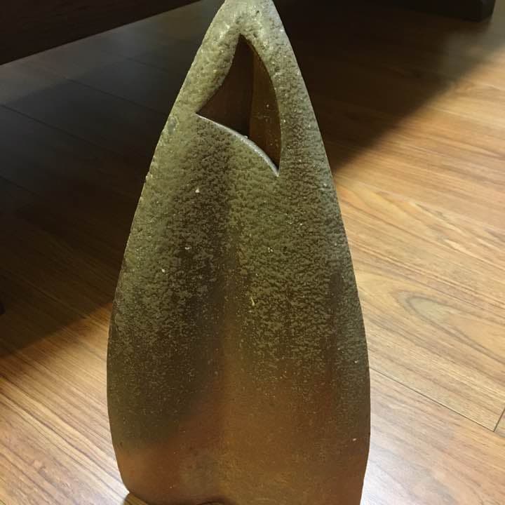 【値下げしました！】備前焼「扁壷」花瓶（桐箱付き）