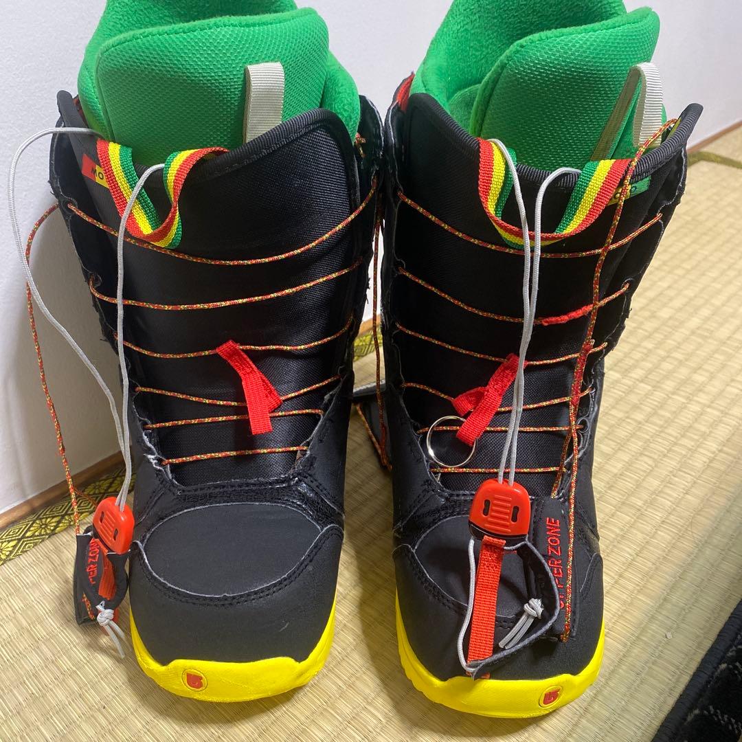 BURTON スノーボードブーツ メンズ ブラック/グリーン/イエロー
