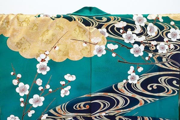 ★専用★美品 振袖 緑 枝梅 雲取 流水 金彩加工 身丈160cm お洒落
