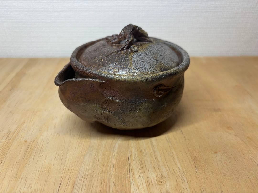 ㊺備前焼 宝瓶 登り窯 梅 うめ ウメ 手びねり 急須