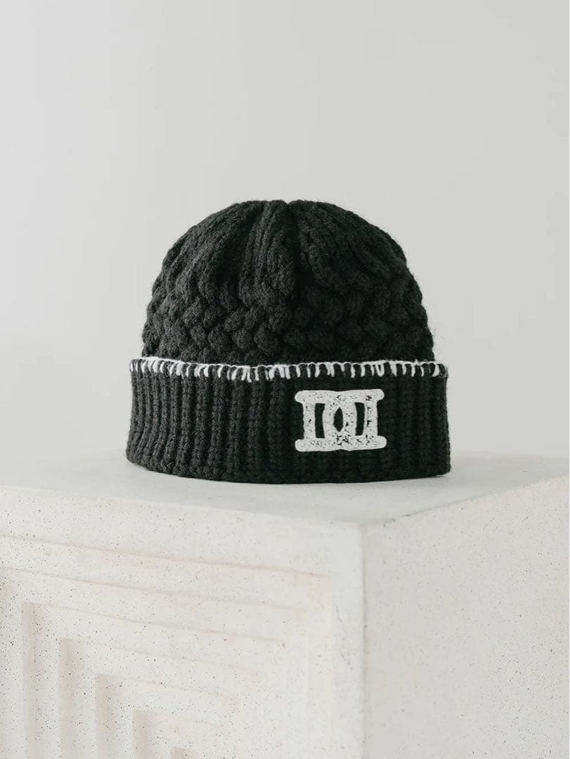 新品未開封 ダーリッチ DDロゴバスケットニットビーニー ブラック