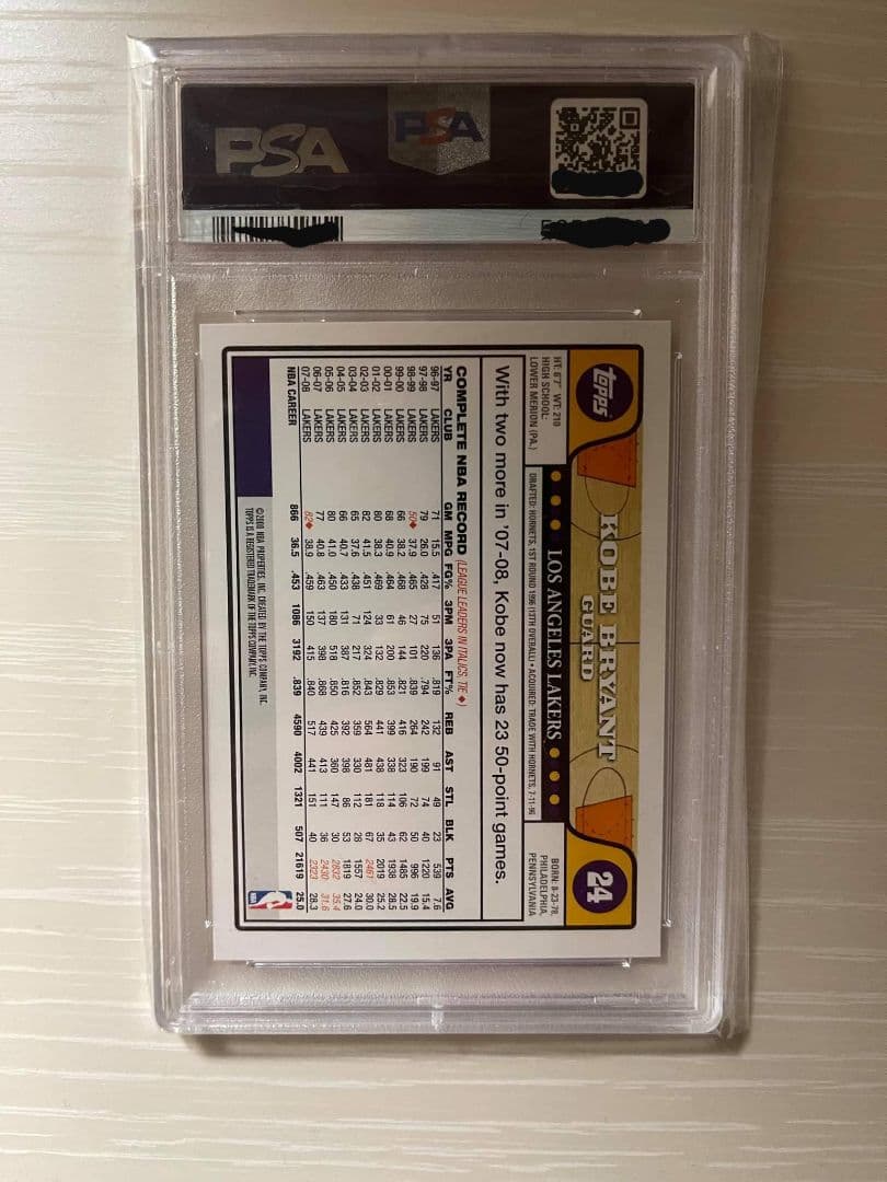 NBA カードKobe Bryant Topps PSA9 コービーブライアント