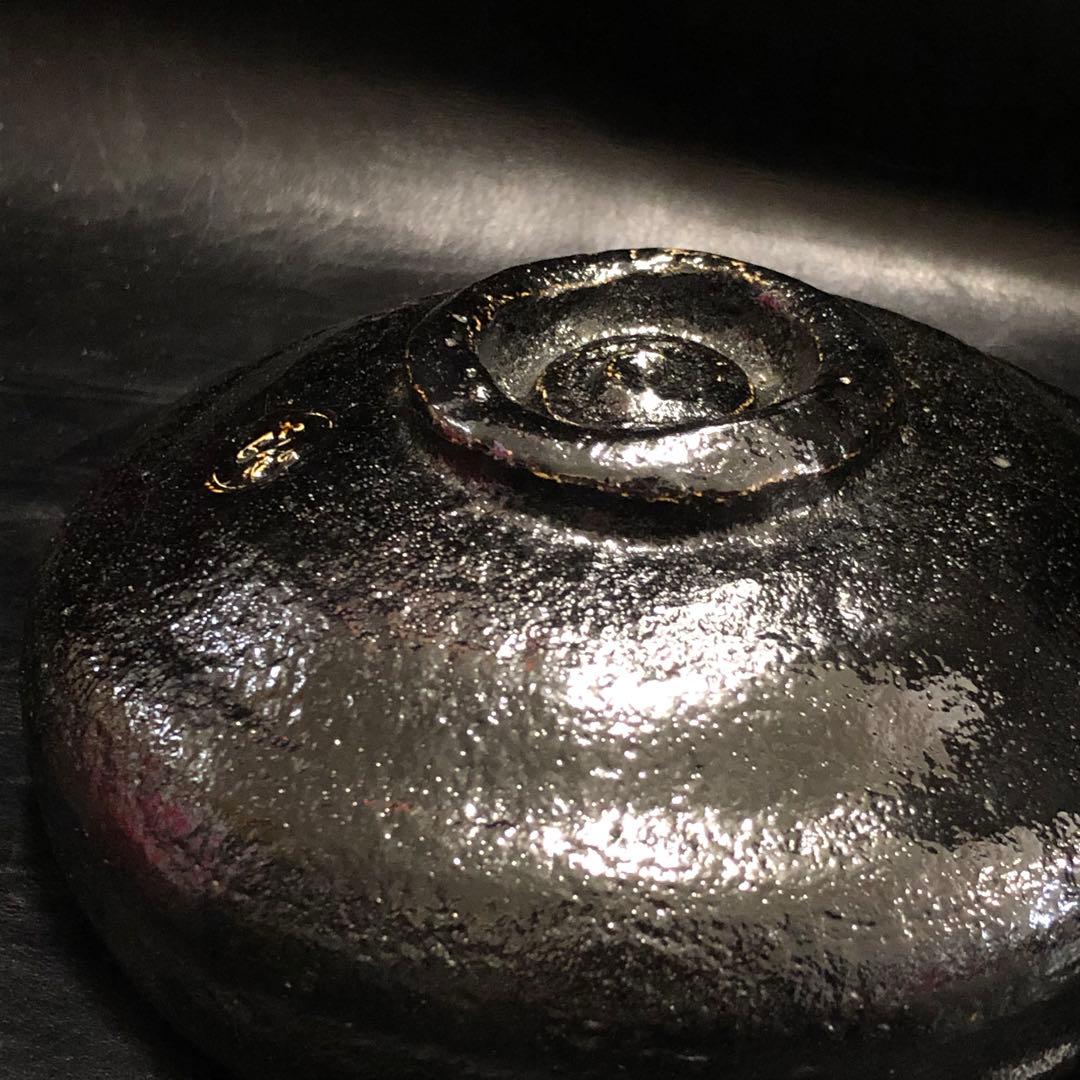 美しい古美術◆蔵から黒楽の夏茶碗の抹茶茶碗が出て来ました。