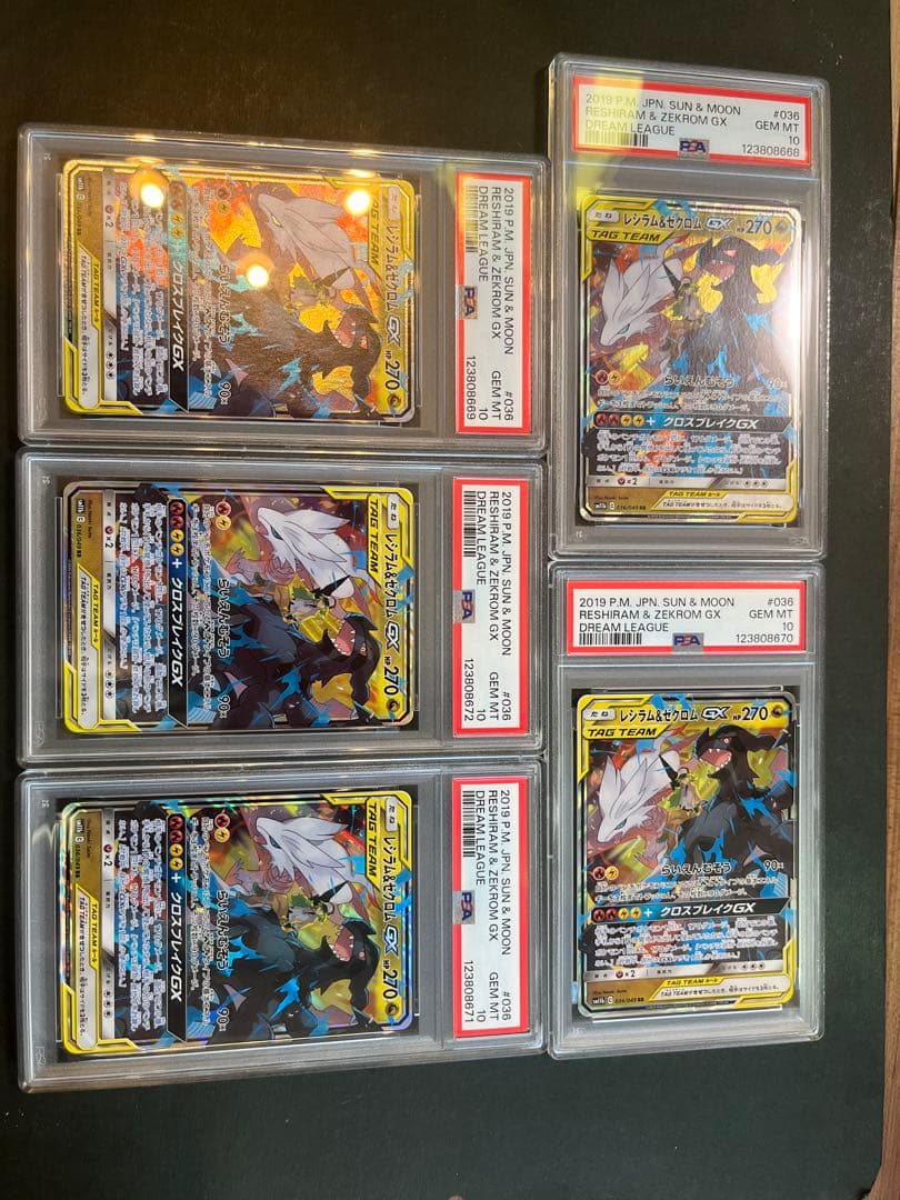 レシラム&ゼクロム rr PSA 10 5連番！！
