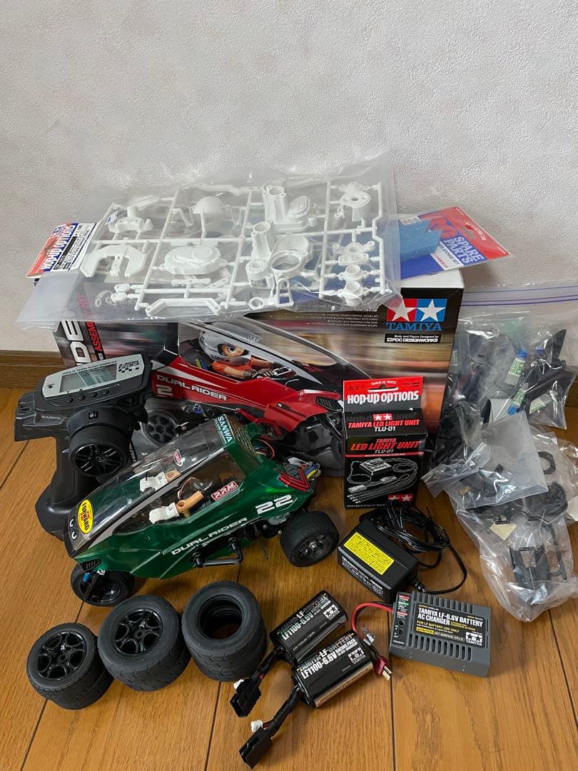 タミヤRC　デュアルライダー　サンワMX-6 プロポ　充電器　バッテリーセット