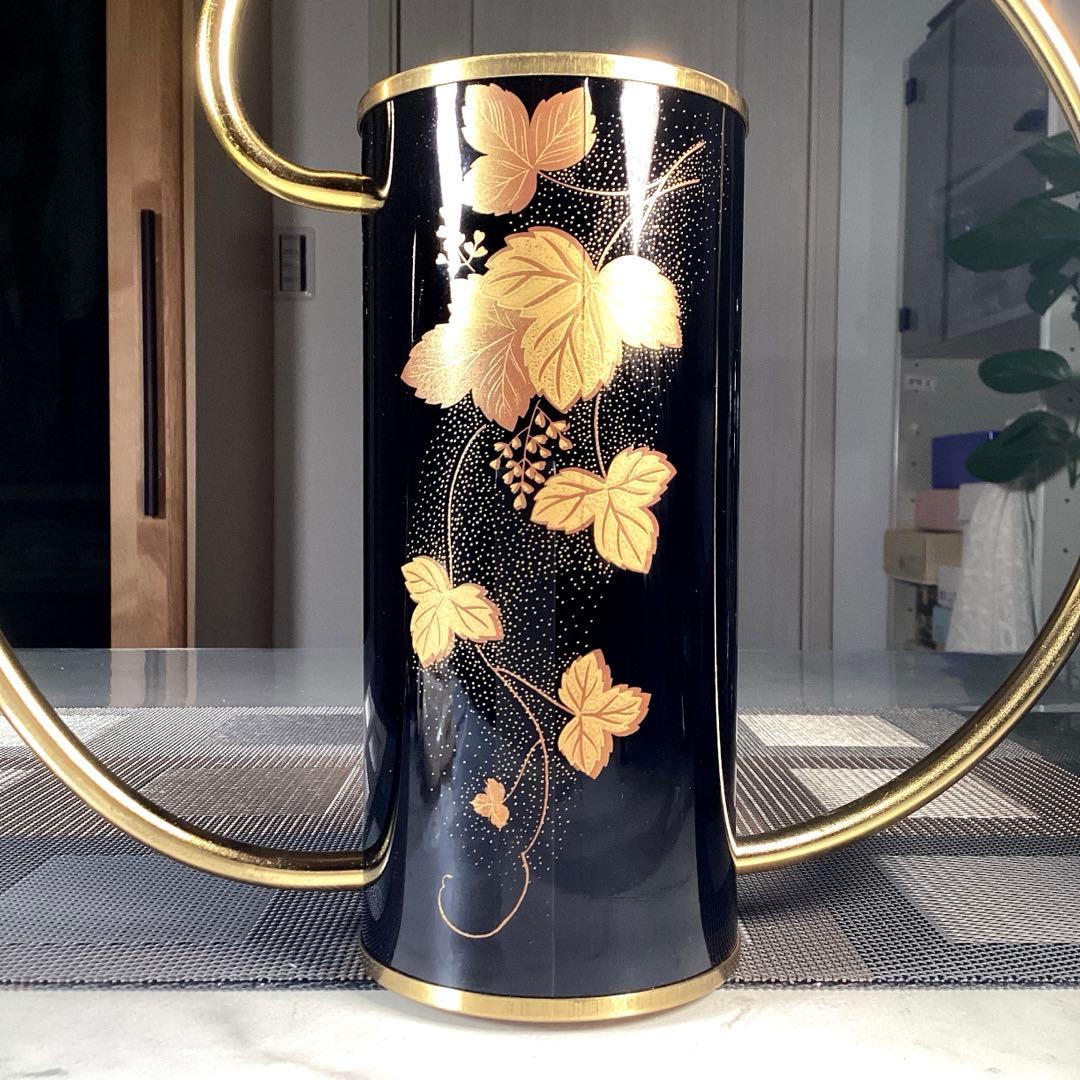 『未使用•痛み』　会津塗　ジョウロ　金彩絵