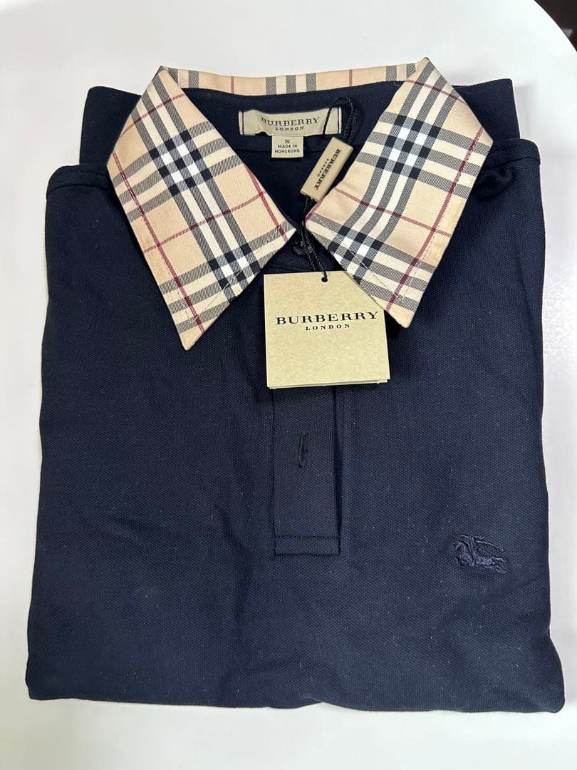 ●【バーバリーロンドン】ポロシャツ ネイビー 新品未使用