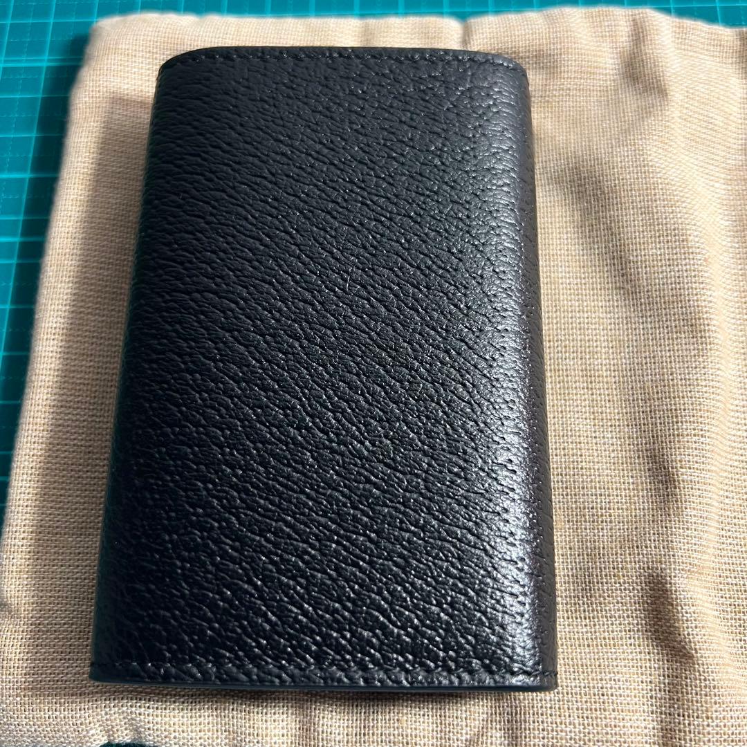 GUCCI ６連 キーケース GGマーモント ダブルG カーフレザー ブラック