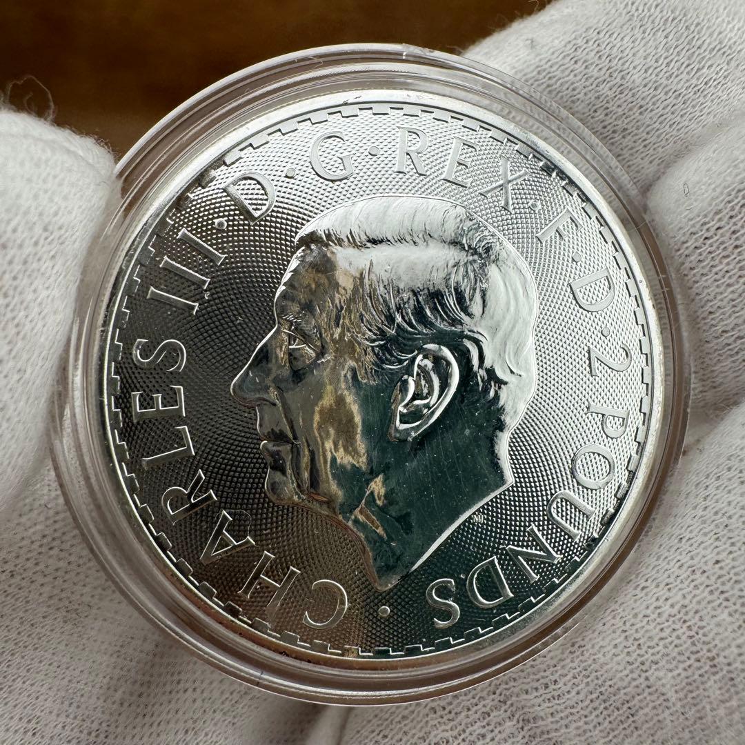 世界100枚限定 イギリス ブリタニア 銀貨 カラー 女神と自然の調和：実りの夏