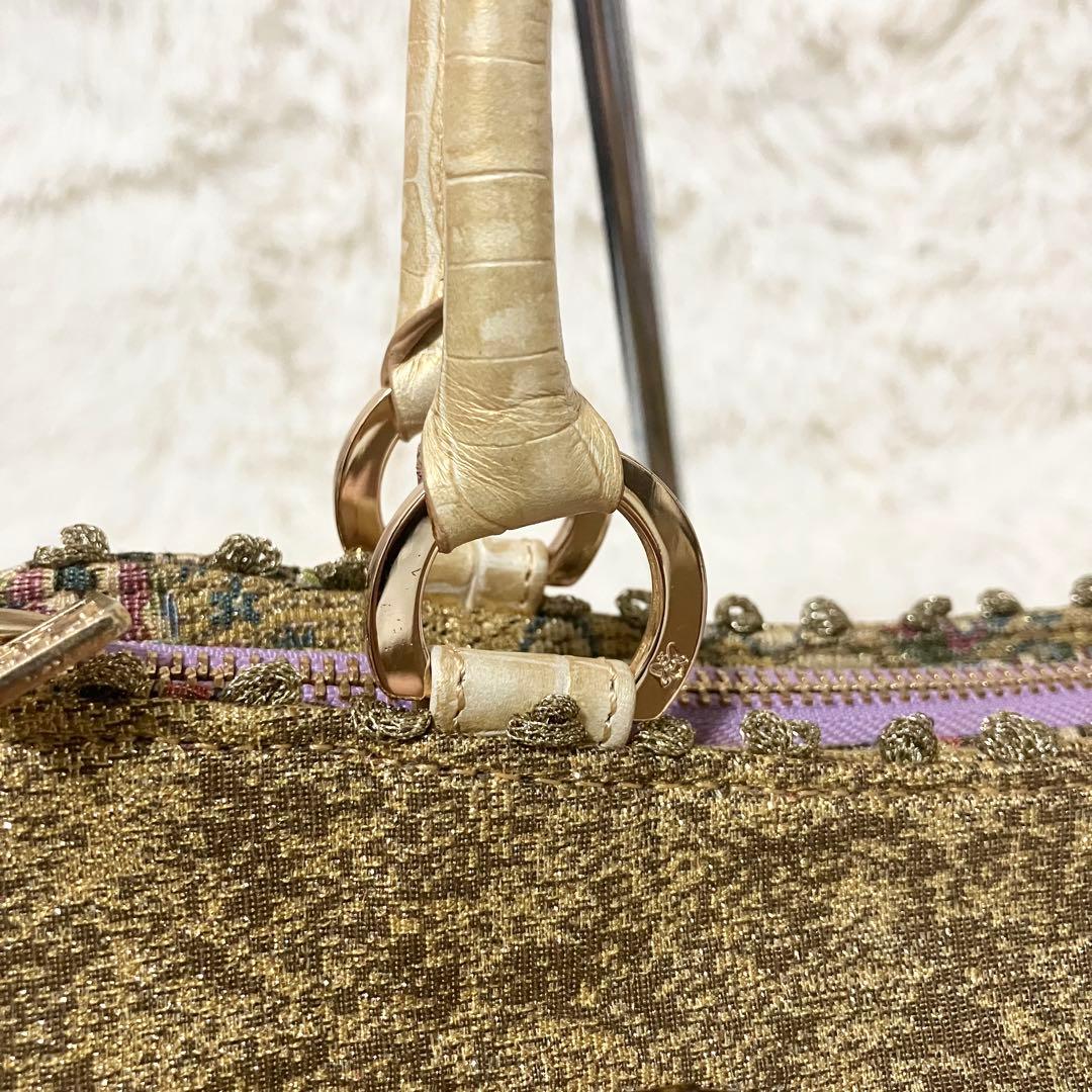 【未使用】Think beeゴールデンクリムト ハンドバック スパンコール 刺繍