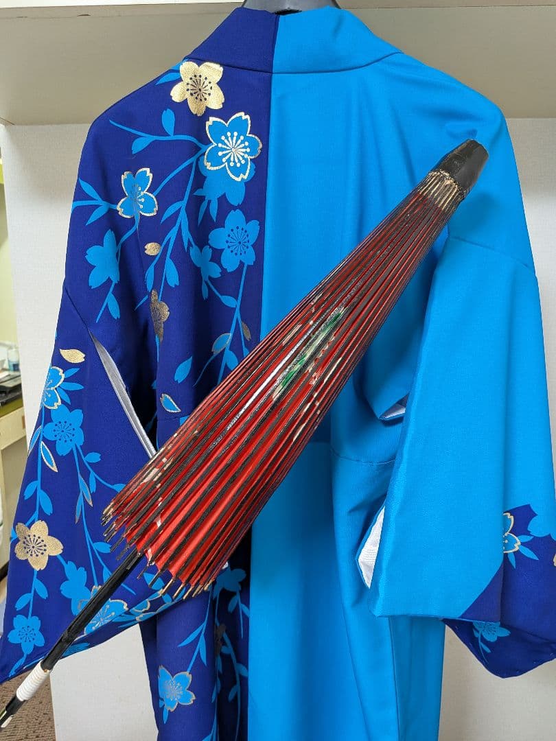 海外コレクター向け女性用優美ＪＡＰＡＮ着物＆日本和傘ペア２点セットコレクション