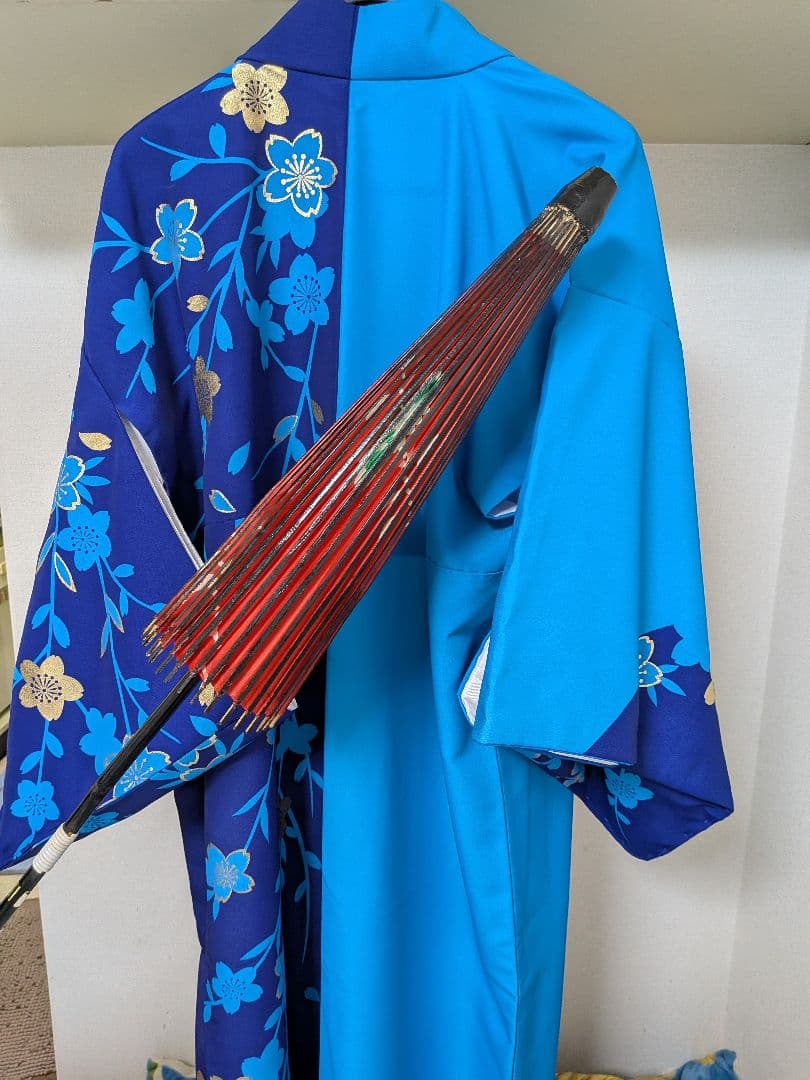 海外コレクター向け女性用優美ＪＡＰＡＮ着物＆日本和傘ペア２点セットコレクション