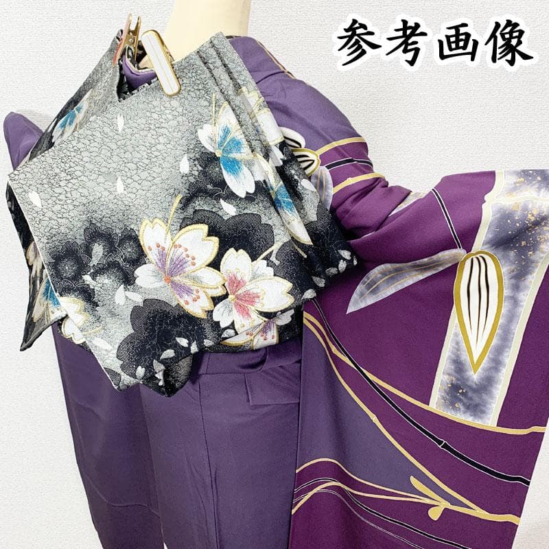 503z9☆人気！振袖 モダン 身幅広め 金駒刺繍 金彩☆美品 成人式 結婚式