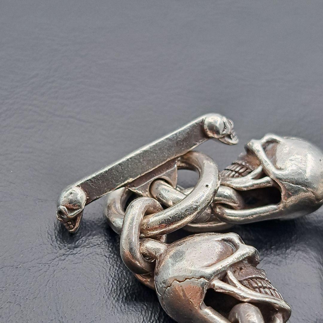 ブレスレット バングル スカル ５スカル 髑髏 ドクロ シルバー