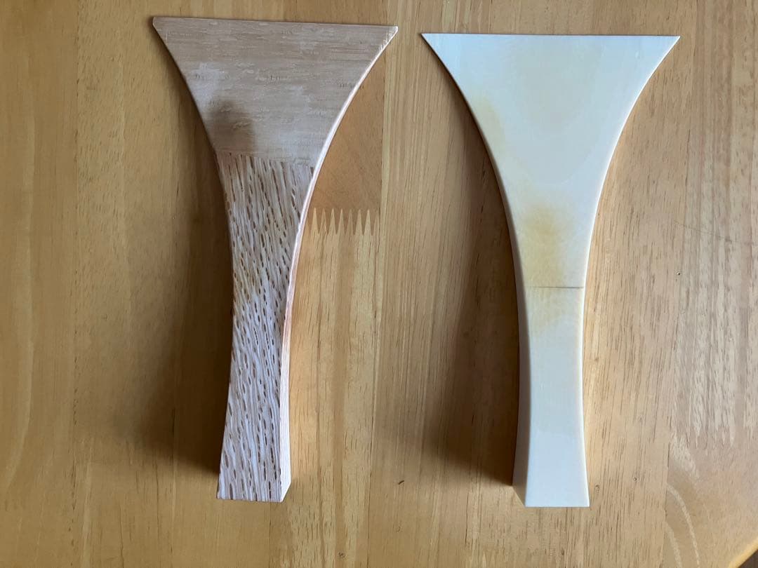 長唄三味線　天然素材　樫の撥25匁に近いサイズ