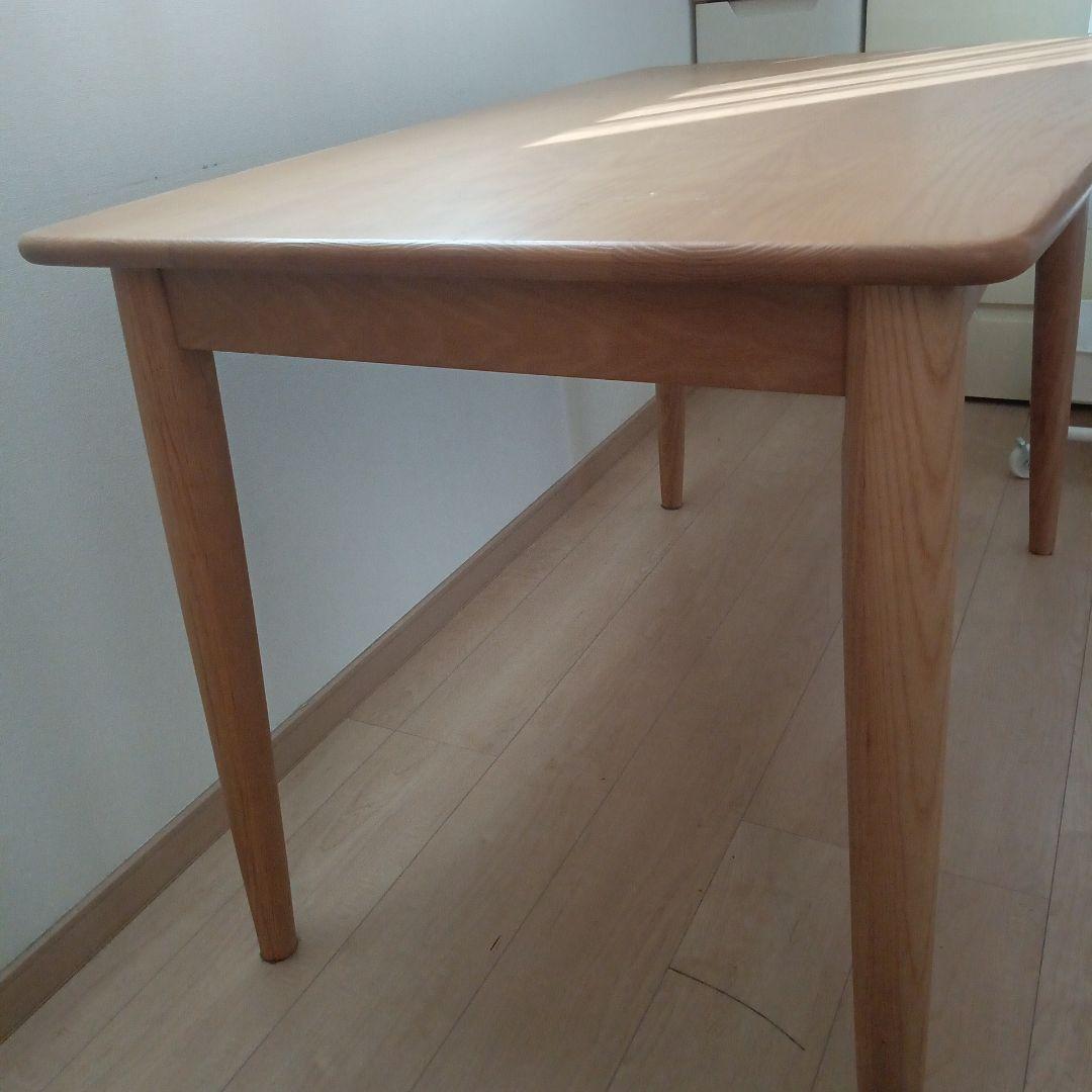 タモ材 ダイニングテーブル 引き出し付き