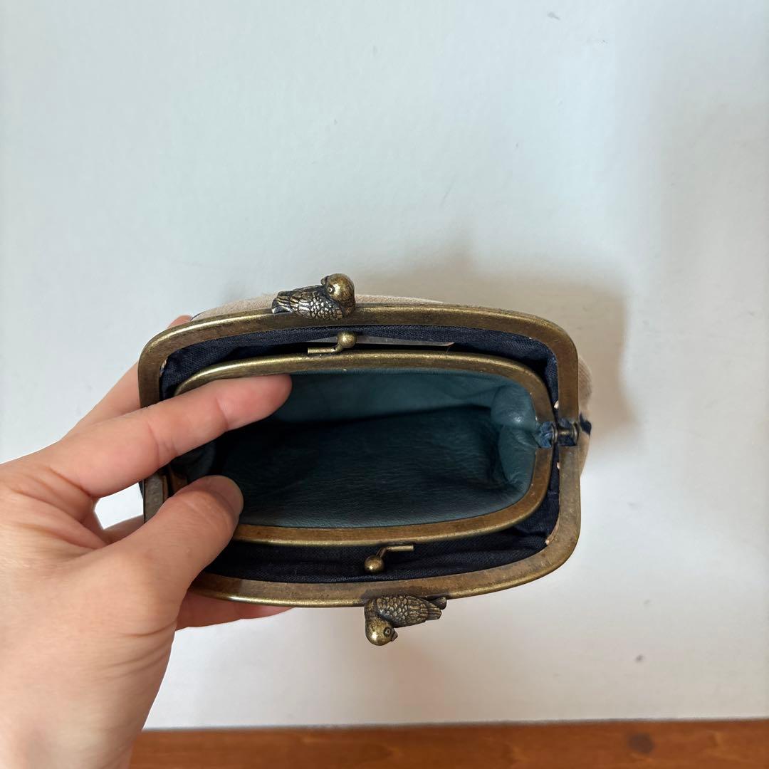 【再値下げ！売り切りたい！】ミナペルホネン　がま口ポーチ　Runrunrun