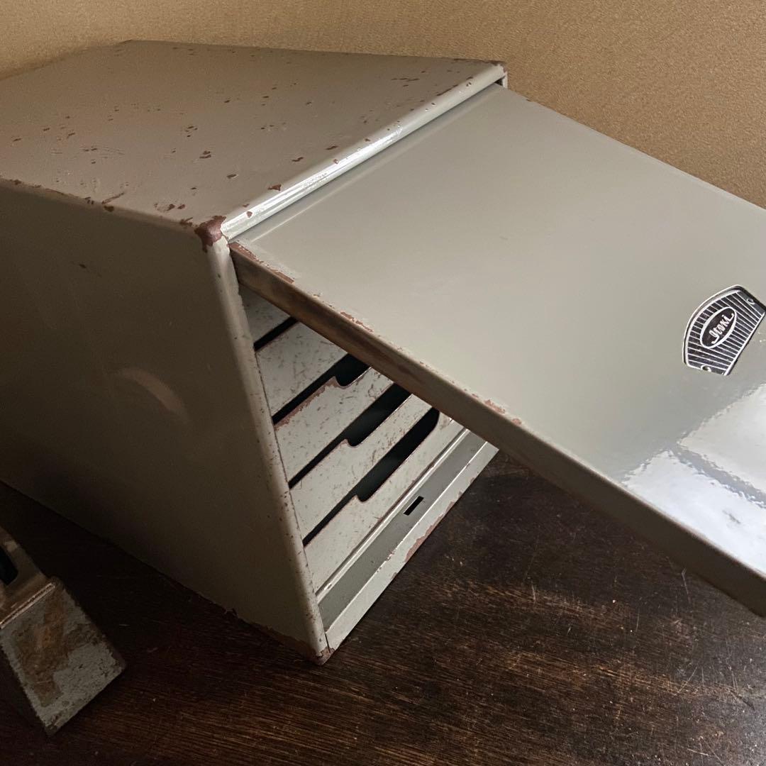 インダストリアル　スチールケース　書類ケース　ビンテージ