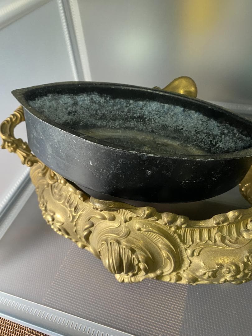 フランスアンティーク ブロンズ ジャルディニエール フラワー ポット