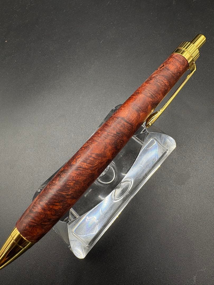 501超極上　本花梨　瘤杢　木軸シャーペン　ボールペン