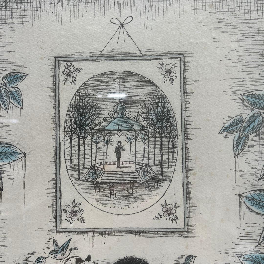 5959 レイモン・ペイネ リトグラフ 『ハートのプレゼント』