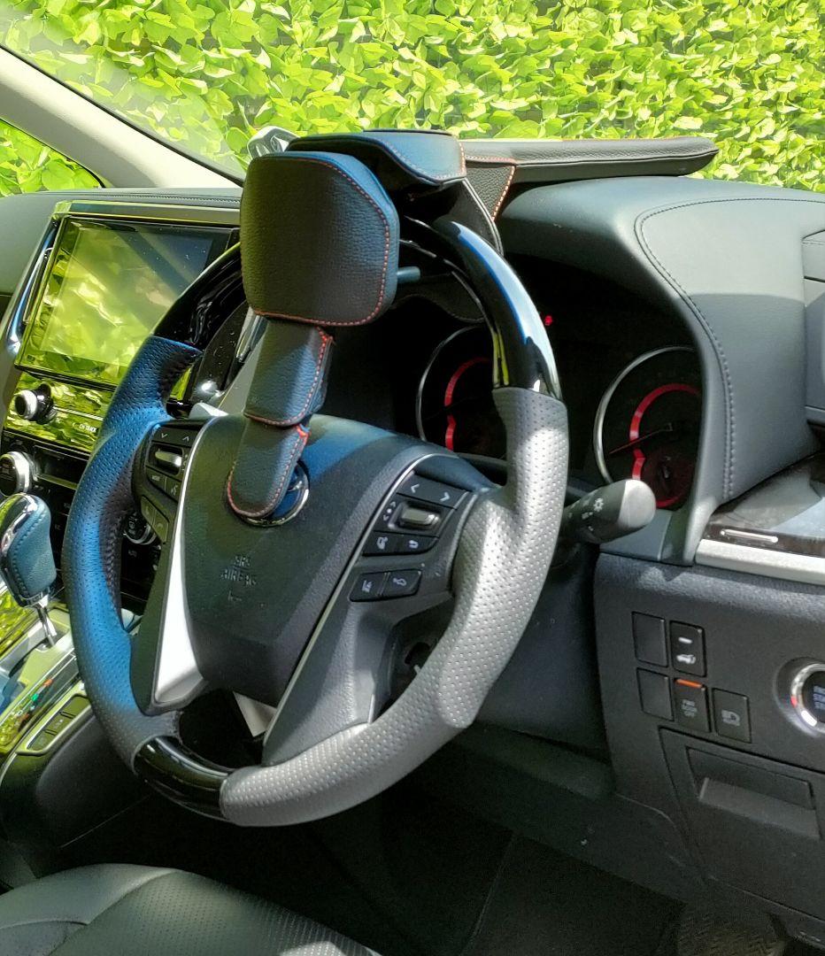 【送料込み】★本革製★スバル純正★ステアリングロック★キー3本付★