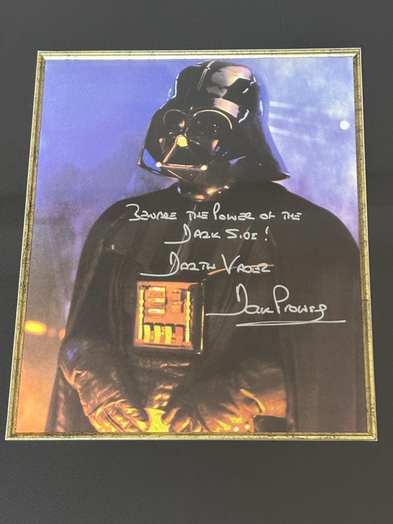 ダース・ベイダー サイン入りアートフレーム　保証書付き