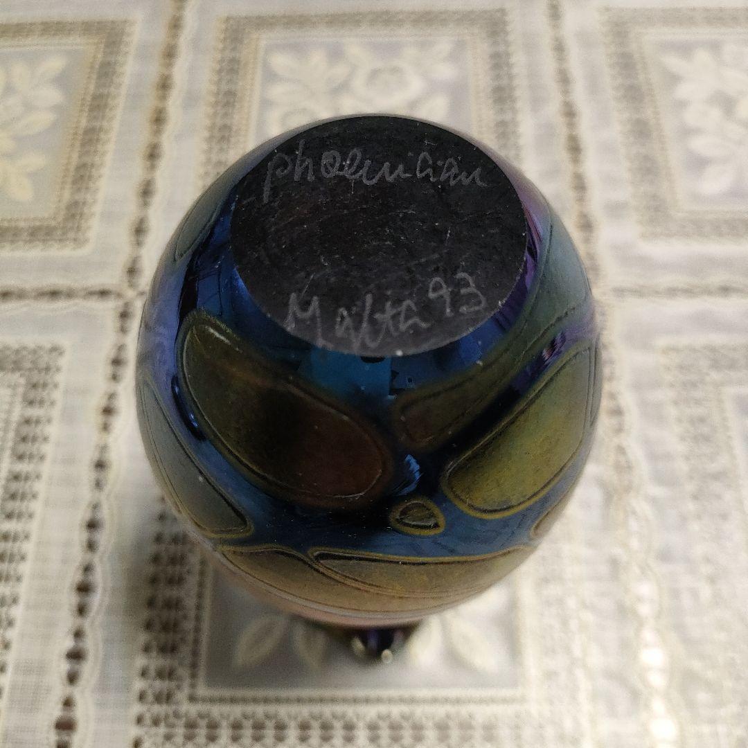 \"未使用\" フェニキアン・グラス ラスター彩『 花瓶』地中海マルタ1993年製