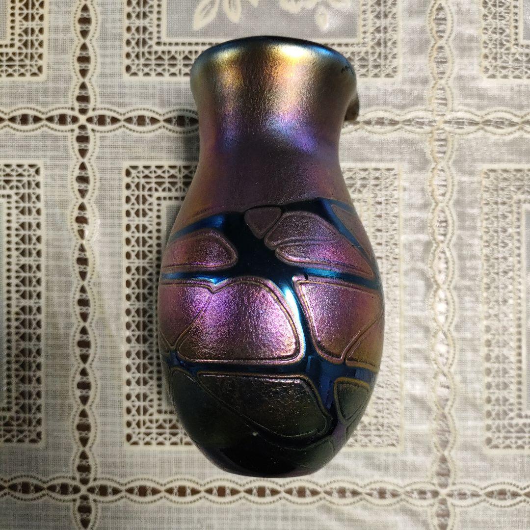 \"未使用\" フェニキアン・グラス ラスター彩『 花瓶』地中海マルタ1993年製