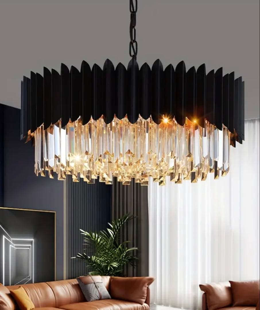 シャンデリア ブラック クリスタル