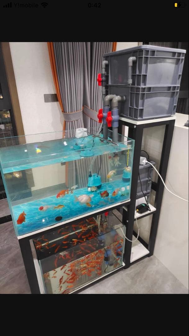 市場最安値、水中ポンプ25w付き大型水槽万能濾過装置濾過外部式濾過層送料込み